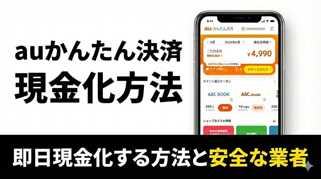 auかんたん決済を即日現金化する方法と安全な業者の選び方