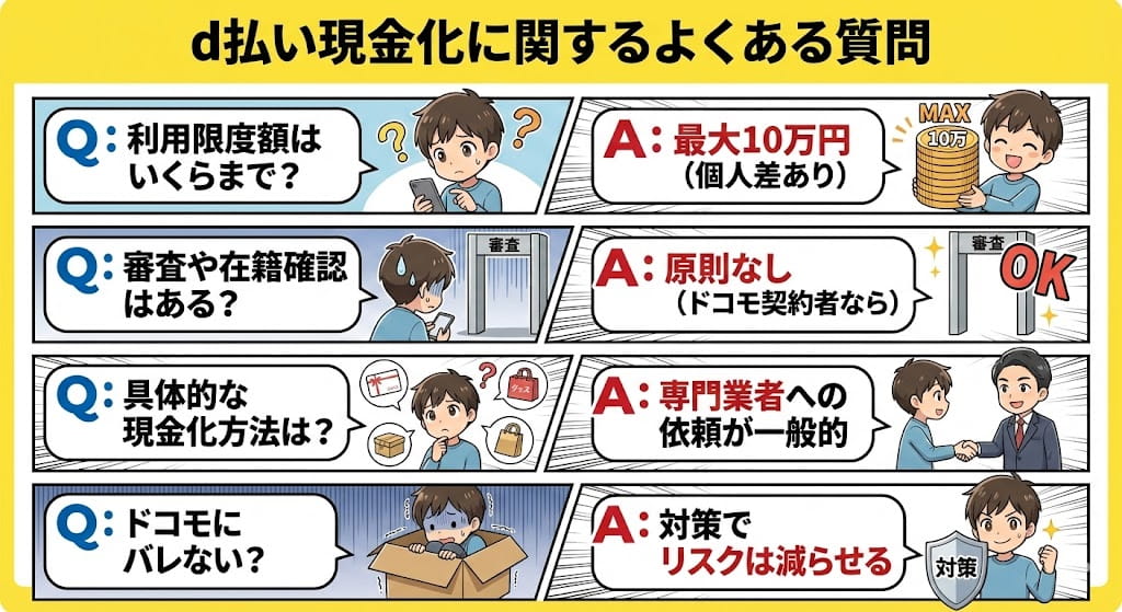 d払い現金化に関するよくある質問