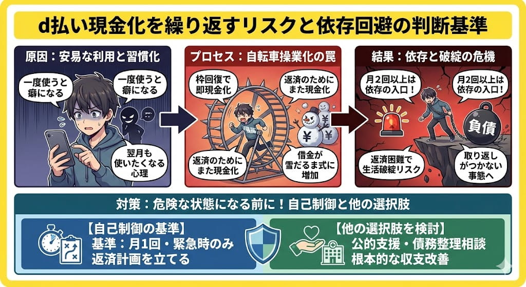 d払い現金化を繰り返すリスクと依存回避の判断基準