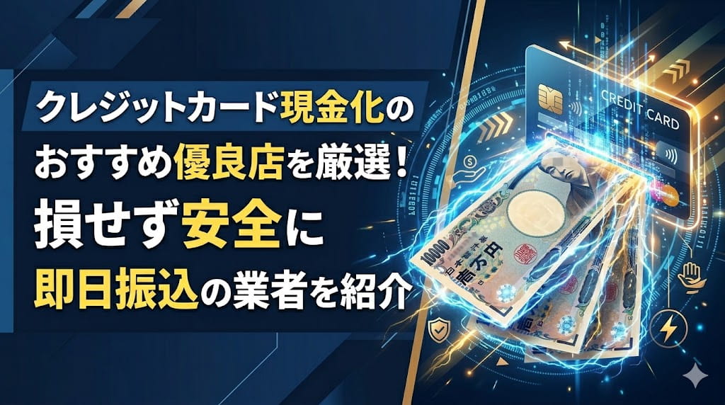 クレジットカード現金化のおすすめ優良店を厳選【2026年最新】損せず安全に即日振込の業者を紹介